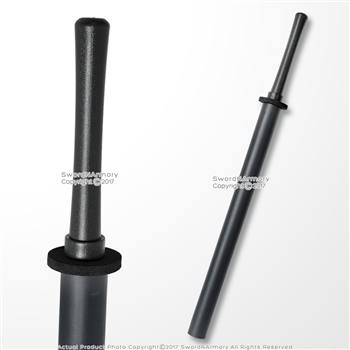 Set of 2 Foam Padded Training Swords Shinai Bokken with Hard Plastic Handle BLK