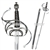 Medieval Renaissance Rapier Sword with Swept Hilt Guard Scab Reenactment LARP