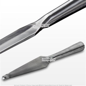 Medieval Spear Lance Head Spearhead for Re-enactment Unsharpen Blunt Round Tip