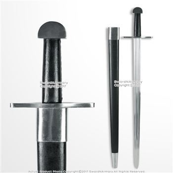 38" Battle Ready Viking Crusader Arming Sword Cold Peened Full Tang  SCA LARP