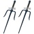 Set of 2 15 " Black Practice Sai