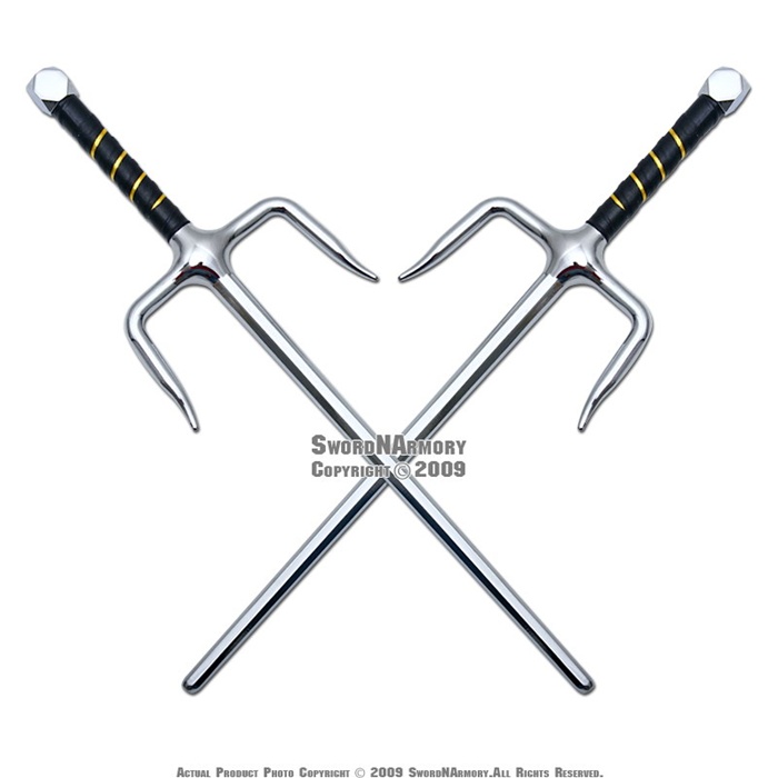 Master Cutlery 2309C Octagon Metal Martial Arts Sai 2 Set for sale online 