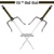 19" Silver Sai Set