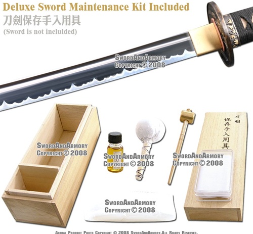 This is the Musashi Whet Stone Sharpening Kit Mounted 1,000 Grit. The  polishing stone comes in 1,000 grit. The stone is mounted in a wood casing.  Instructions for sharpening the knife has