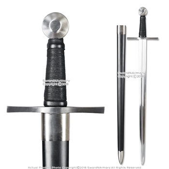 Handmade Medieval Arming Sword Carbon Steel Full Tang Functional Sharp Blade