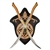 22.5" Dual Archer Legolas Fantasy Fighting Swords with Wooden Display Plaque