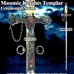 Masonic Knights Templar Ceremonial Sword w/ Antiqued Bronze