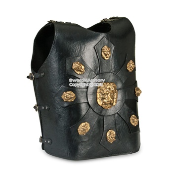Leather Roman Legionnaire Armour w/ 9 Lion Cuirass Breast Plate Reenactment LARP