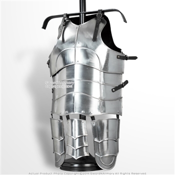 Medium Size Medieval 18G Steel Deluxe Plate Armor Cuirass Type G Tassets SCA LAR