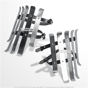Medieval Functional Bracers Strips Armour Type C 16G Steel SCA LARP Reenactment