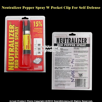 Neutralizer Pepper Spray W Pocket Clip For Self Defense