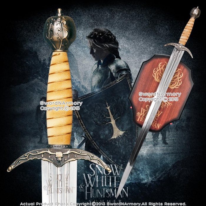 SNOW WHITE And The HUNTSMAN 2012 Fantasy Movie 36" SWORD with WOOD PLAQUE New 