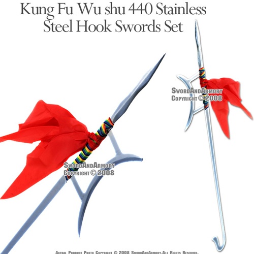 Martial Art Supplies Kung Fu Wu Shu Hooks 2 Pcs Set