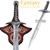 29" Polished Steel Fantasy Medieval Sword With Plaque