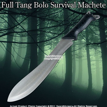Full Tang Bolo Survival Machete Knife W Shoulder Sheath