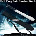 Full Tang Bolo Survival Machete Sword Knife w/ Sheath