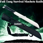 Full Tang Jungle Survival Machete Sword Knife W/ Sheath