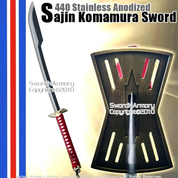 440 Stainless Anodized Komura Sword With Sword Stand