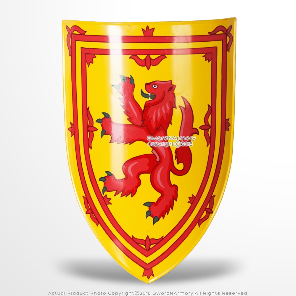 Scotland Robert the Bruce Rampant Lion Coat of Arms Medieval Shield 