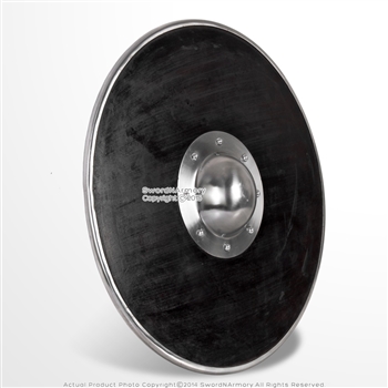 21" Functional Viking Norse Wooden Round Shield Steel Boss Reinforced Rim LARP