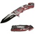 8" Spring Assisted Open Knife Dragon Engraved Handle Glass Breaker Belt Cutter