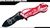 Spring Assisted Opening Chopper Knife Rescue Pocket Folder Black Bade Red Handle