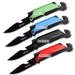 5 in 1 Multi Function Spring Assisted Opening Knife / Flash Light / Fire Starter