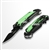 Green 5in1 Multi Function Spring Assisted Opening Knife Flash Light Fire Starter