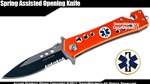 Assisted Opening Rescue Knife Paramedic Orange Serrated