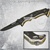 8.7" Spring Assisted Open Folding Knife w/ Full Metal Skull Handle Glass Breaker