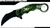Green Serrated Assisted Opening Folding Black Widow Karambit Style Knife