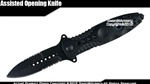Assisted Opening Serrated Combat Tactical Folding Pocket Knife w/ Steel Punch BK