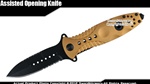 Assisted Opening Serrated Combat Tactical Folding Pocket Knife w/ Steel Punch DZ