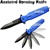 Serrated Spring Assisted Open Folding Knife Pocket Folder Surgical Steel Blue