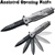 Grey Serrated Spring Assisted Open Folding Pocket Knife Folder Surgical Steel