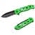 Assisted Opening Tactical Folding Knife with Glass Breaker Handle Zombie Green