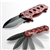 Spring Assist Open Folding Pocket Knife Fantasy Skull FRP Handle Serrated Blade