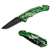 8" Emergency Spring Assisted Opening Knife Zombie Symbol Stone Finished Blade