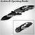 8" Black Bat Spring Assisted Knife Pocket Folder w/ Aluminum Handle Black Blade