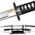 Musha Brand 1045 Steel Samurai Sword Katana Sharp Edge Black Glossy Dragon Scab