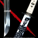 White Handmade Musashi Folded Katana Samurai Sword