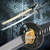 Musashi Handmade Folded Steel Samurai Katana Sword with Bamboo Tsuba Saya Scab