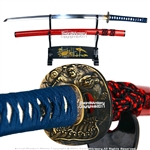 The Musashi Katana is one of the finest sub $100 katanas we have found on the market. The blade is very well balanced and features an authentic hamon. The tsuka is well shaped and features two bamboo mekugi. The blade comes very sharp and is fully capable