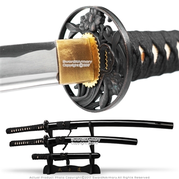 Musashi Brand Handmade Samurai Sword Set Katana Wakizashi Tanto Sharp Blades