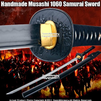 Handmade Musashi Brand 1060 Steel Katana Samurai Sword 47 Ronin