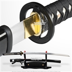 Handmade Black 1045 Steel Through Hardened Katana Samurai Cutting Sword Sharp