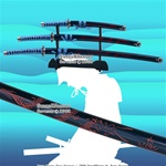 4 PCS Blue Classic Dragon Japanese Samurai Sword Set