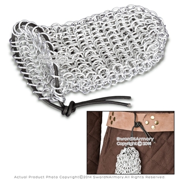 Aluminum Chainmail Coin Dice Bag Medieval Renaissance Costume LARP