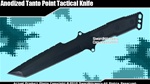 Fixed Blade Anodized Tanto Military Combat Tactical Knife