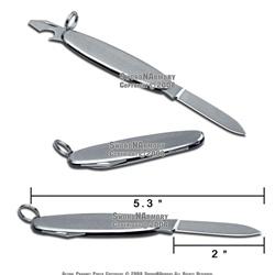 Key Chain Pocket Folder Knife Key Ring & Bottle Opener